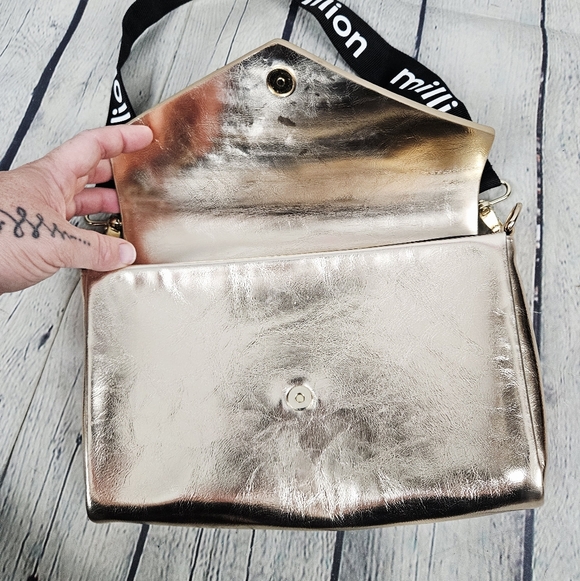PACO RABANNE PARFUMS | metallic faux leather shoulder bag - Picture 7 of 15